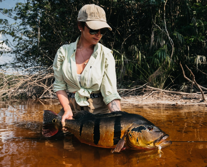 Rio Marie is home
to remote fly fishing
for trophy peacock bass
in the Brazilian Amazon.